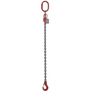 Aanslagketting GK8, hijsvermogen 1120 kg, kettingdikte 6 mm, bruikbare lengte 2 m, 1-sprong