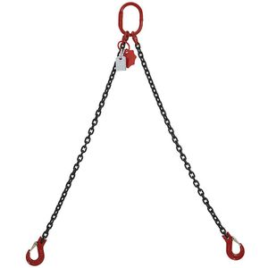 Aanslagketting GK8, hijsvermogen 2800 kg, kettingdikte 8 mm, bruikbare lengte 2 m, 2-sprong, vanaf 2 stuks