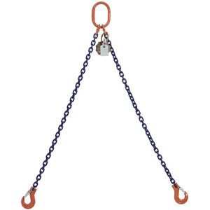 Aanslagketting GK10, 2-sprong, hijsvermogen 2000 kg, kettingdikte 6 mm, nuttige lengte 1,5 m, vanaf 2 stuks