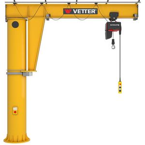 Vetter Kolomzwenkkraan MEISTER M, met elektrische kettingtakel HF, hijsvermogen 500 kg, reikwijdte 3 m