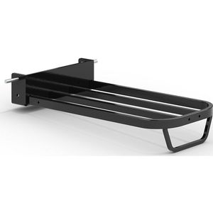 eurokraft pro Steekwagen, steekplaat voor pakketten, b x d = 430 x 250 mm, met handgreep, gitzwart RAL 9005