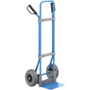eurokraft pro Steekwagen, blauw, b x d van de steekplaat = 280 x 250 mm, blauw, PU-banden