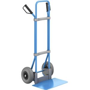 eurokraft pro Steekwagen, blauw, b x d van de steekplaat = 450 x 350 mm, blauw, PU-banden
