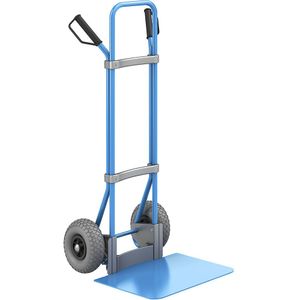 eurokraft pro Steekwagen, blauw, b x d van de steekplaat = 450 x 500 mm, blauw, PU-banden, vanaf 2 stuks