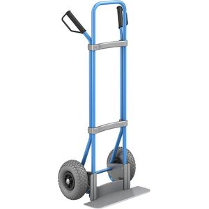 eurokraft pro Steekwagen, blauw, b x d van de steekplaat = 450 x 160 mm, verzinkt, PU-banden, vanaf 5 stuks