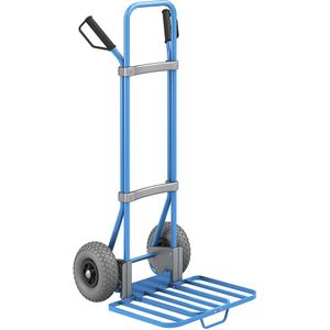 eurokraft pro Steekwagen, blauw, b x d van de pakketsteekplaat = 430 x 450 mm, blauw, met handgreep, PU-banden, vanaf 2 stuks