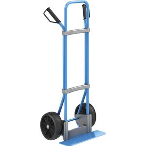 eurokraft pro Steekwagen, blauw, b x d van de steekplaat = 450 x 160 mm, blauw, massieve rubberbanden, vanaf 5 stuks