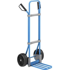 eurokraft pro Steekwagen, blauw, b x d van de pakketsteekplaat = 430 x 250 mm, blauw, massieve rubberbanden, vanaf 2 stuks
