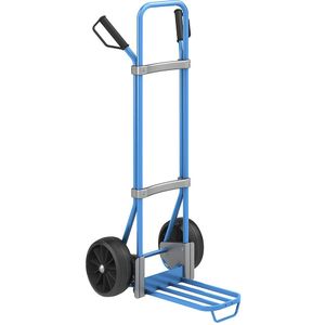 eurokraft pro Steekwagen, blauw, b x d van de pakketsteekplaat = 430 x 250 mm, blauw, met handgreep, massieve rubberbanden, vanaf 2 stuks
