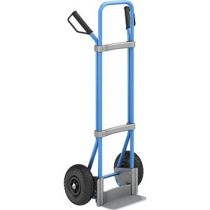 eurokraft pro Steekwagen, blauw, b x d van de steekplaat = 280 x 140 mm, verzinkt, op luchtbanden, vanaf 5 stuks