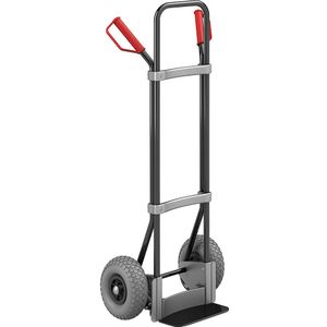eurokraft pro Steekwagen, zwart, b x d van de steekplaat = 280 x 140 mm, zwart, PU-banden, vanaf 2 stuks