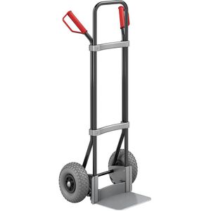 eurokraft pro Steekwagen, zwart, b x d van de steekplaat = 280 x 250 mm, verzinkt, PU-banden