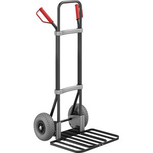 eurokraft pro Steekwagen, zwart, b x d van de pakketsteekplaat = 430 x 450 mm, zwart, PU-banden, vanaf 5 stuks