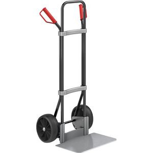 eurokraft pro Steekwagen, zwart, b x d van de steekplaat = 450 x 350 mm, verzinkt, massieve rubberbanden, vanaf 2 stuks