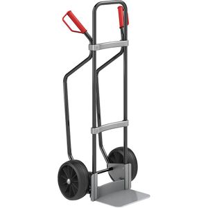 eurokraft pro Steekwagen met sleeplatten, zwart, b x d van de steekplaat = 280 x 250 mm, verzinkt, massieve rubberbanden, vanaf 5 stuks