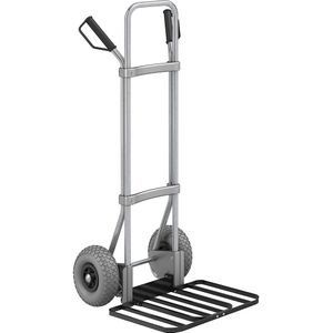 eurokraft pro Steekwagen, verzinkt, b x d van de pakketsteekplaat = 430 x 450 mm, zwart, PU-banden