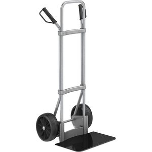 eurokraft pro Steekwagen, verzinkt, b x d van de steekplaat = 450 x 350 mm, zwart, massieve rubberbanden
