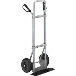 eurokraft pro Steekwagen, verzinkt, b x d van de steekplaat = 450 x 160 mm, zwart, op luchtbanden