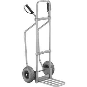 eurokraft pro Steekwagen met sleeplatten, verzinkt, b x d van de pakketsteekplaat = 430 x 250 mm, verzinkt, PU-banden, vanaf 2 stuks