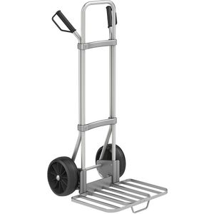 eurokraft pro Aluminium steekwagen, b x d pakketsteekplaat = 430 x 450 mm, aluminium, met handgreep, PU-banden, vanaf 2 stuks