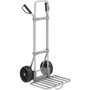 eurokraft pro Aluminium steekwagen, b x d pakketsteekplaat = 430 x 450 mm, aluminium, met handgreep, PU-banden