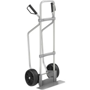 eurokraft pro Aluminium steekwagen met sleeplatten, b x d van de steekplaat = 450 x 160 mm, aluminium, massieve rubberbanden, vanaf 5 stuks