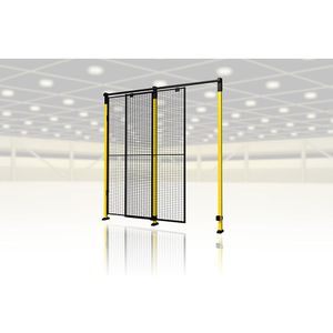Axelent Machinebeveiliging X-GUARD, deurbevestigingspakket (zonder deurwandelement, steunen en vergrendeling), enkele deur als schuifdeur, h x b = 2500 x max. 1000 mm