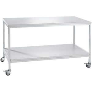 Verrijdbare tafel voor laboratoria, met legbord, draagvermogen 200 kg, b x d x h = 1500 x 750 x 900 mm