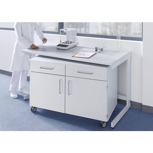 Onderkast voor laboratoria, hoog, 1 lade, 1 deur, 1 legbord, breedte 536 mm