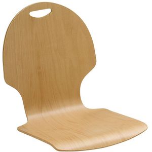 Houten kuipstoel, VE = 2 stuks, naturel beukenhout, greepsleuf, zonder bekleding