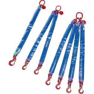 Hijsset, lengte 2 m, 2-sprong, geel