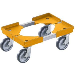 Professionele onderwagen, hybride, voor Euroformaat 400 x 300 mm, geel, vanaf 5 stuks