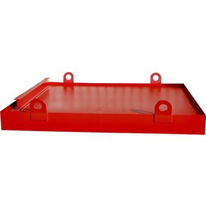 eurokraft pro Opvangbak voor afzetcontainers, voor afzetcontainer, opvangvolume 1036 l, rood