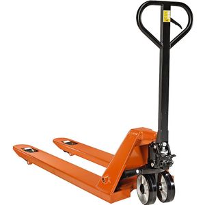 eurokraft basic Handhefwagen, draagvermogen 2500 kg, vorkrollen polyurethaan, tandem, vanaf 3 stuks