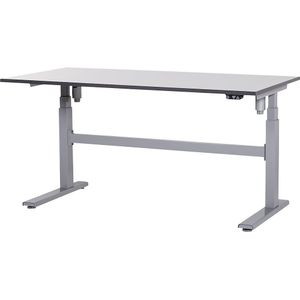 Werktafel, elektrisch in hoogte verstelbaar, HPL-plaat wit, draagvermogen 200 kg EUROKRAFTpro