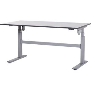 eurokraft pro Werktafel, elektrisch in hoogte verstelbaar, HPL-plaat wit, draagvermogen 200 kg, b x d = 1600 x 800 mm