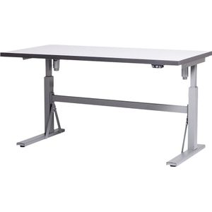 Werktafel, elektrisch in hoogte verstelbaar, HPL-plaat wit, draagvermogen 350 kg EUROKRAFTpro