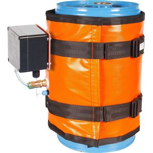 ATEX-verwarmingsmantel voor jerrycans/vaten ECO, 25 - 30 l containers, 90 W, thermostaat, silicone, max. 50 °C, IP54