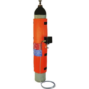 ATEX-verwarmingsmantel voor gasflessen ECO, Ø 230 mm, 100 W, thermostaat, silicone, max. 40 °C, IP54