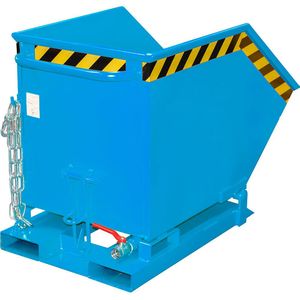 eurokraft pro Kiepbak voor spanen, inhoud 250 liter, lichtblauw