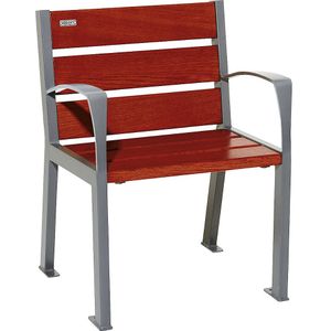 PROCITY Houten stoel SILAOS®, zithoogte 450 mm, antracietgrijs, mahonie