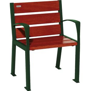 PROCITY Houten stoel SILAOS®, zithoogte 450 mm, mosgroen, mahonie
