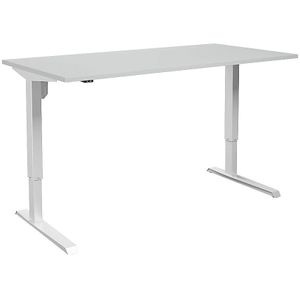 eurokraft basic Bureau Venla, elektrisch in hoogte verstelbaar, recht, b x d = 1800 x 800 mm, lichtgrijs/wit