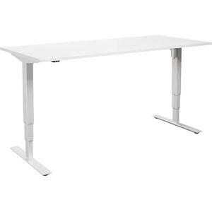 Bureau Atlanta, elektrisch in hoogte verstelbaar, recht, b x d = 1800 x 800 mm, wit/wit