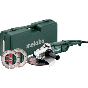 Metabo WE 2200-230 Haakse Slijper Set | 230mm | inclusief koffer en 2 slijpschijven - 691081000