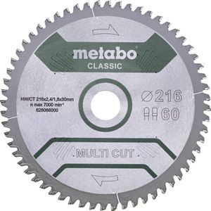 Metabo Accessoires Cirkelzaagblad | Multi Cut Classic | 254x30mm | Z60 FZ/TZ 5° neg/B - 628666000