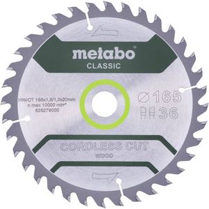 Metabo 628279000 HW/CT Cirkelzaagblad - 165 x 20 x 36T