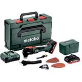 Metabo Multitool MT 18 LTX BL QSL 2 accu 4 Ah, trillingsgetal 8000-20000 /min, incl. zaagbladen, schuurbladen, met kunststof box 613088800