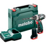 Metabo POWERMAXX BS BASIC 12 Volt Accu-schroefboormachine 2.0 Ah Li-ion Incl. 2 accus, Incl. lader, Incl. koffer 600984500