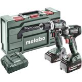 Metabo Accu Combo Set 2.9.2 | BS 18 L BL (Boorschroefmachine) + SSW 18 LT 300 BL (Slagschroevendaaier) | 18 V | 1x2.0Ah, 1x 5.2Ah, ASC 55 | In Metabox - 685202000